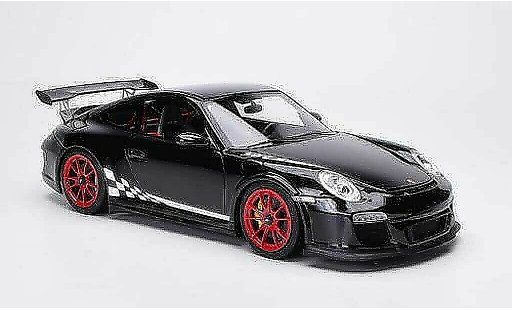Porsche 911 GT3 RS 1/18 FrontiArt 2010 negro/blanco coche miniatura