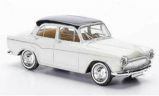 Simca P 60 Base 1/43 Solido beige/azul 1960 coche miniatura