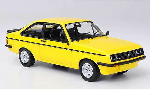 Ford Escort RS 2000 1/43 Minichamps MkII amarillo RHD 1976 coche miniatura