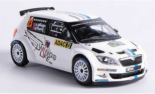 Skoda Fabia S2000 1/43 Abrex No.23 A.Mikkelsen / O.Floene ADAC Rally Alemania 2012 coche miniatura