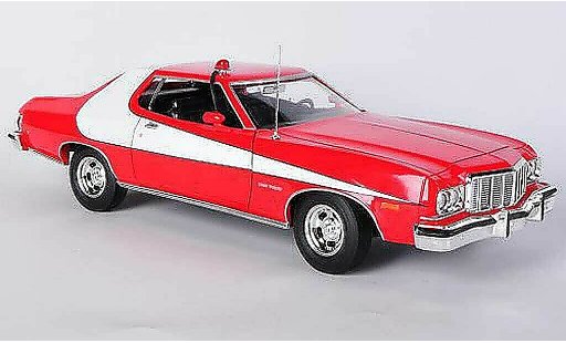 Ford Gran Torino Starsky and Hutch 1/18 Greenlight rojo/blanco & 1974 coche miniatura