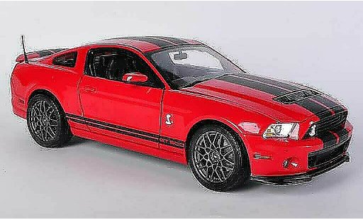 Shelby GT 500 2013 1/18 Shelby Collectibles rojo/matenegro coche miniatura