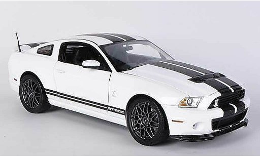 Shelby GT 500 2013 1/18 Shelby Collectibles blanco/matenegro coche miniatura