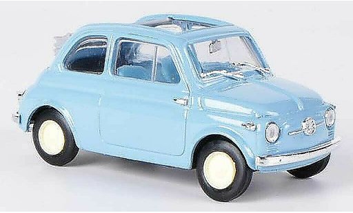 Fiat 500 Nuova 1/43 Brumm Economica azul techo plegable geoffnet 1957 coche miniatura
