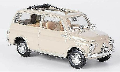 Fiat 500 Giardiniera 1/43 Brumm beige techo plegable geoffnet 1965 coche miniatura