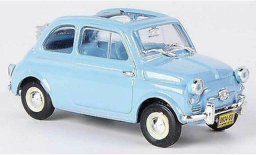 Fiat 500 A 1/43 Brumm America azul techo plegable geoffnet 1958 coche miniatura