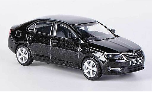 Skoda Rapid Base 1/43 Abrex negro 2012 coche miniatura