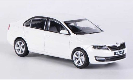 Skoda Rapid Base 1/43 Abrex blanco 2012 coche miniatura