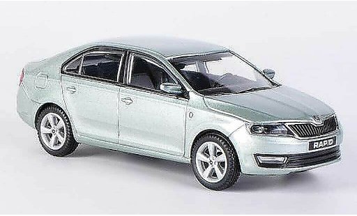 Skoda Rapid Base 1/43 Abrex grisverde 2012 coche miniatura