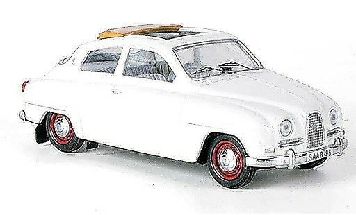 Saab 96 Base 1/43 Skandinavisk blanco geoffnetes techo plegable 10 coche miniatura