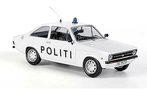 Ford Escort Berlina 1/43 Skandinavisk Politi Polic&iacute;a (DK) coche miniatura
