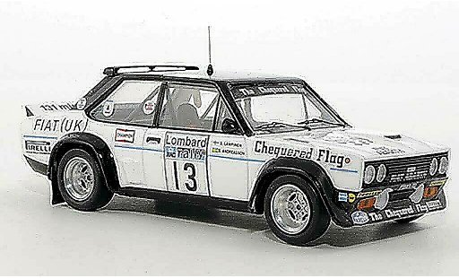 Fiat 131 Abarth 1/43 Trofeu No.13 Chequered Flag S.Andreasson / S.Lampinen RAC Rally Gran Breta&Atilde;&plusmn;a 1977 coche miniatura