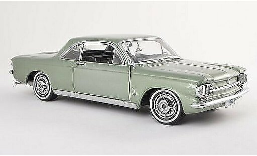 Chevrolet Corvair Coupe 1/18 Sun Star gris-vert 1963 coche miniatura