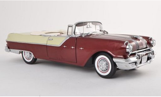 Pontiac Star Chief Convertible 1/18 Sun Star blanco/negro-brun 1955 coche miniatura
