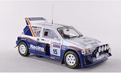 MG Metro 6R4 1/18 Sun Star No.15 Rothmans RAC Rally 1986 J.McRae/I.Grindrod coche miniatura