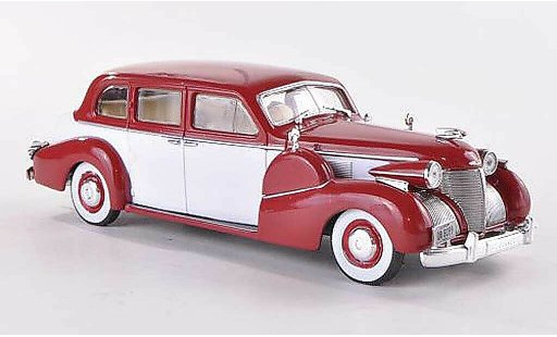Cadillac Fleetwood Series 75 1/43 WhiteBox V8 Sedan rojo/blanco 1939 coche miniatura