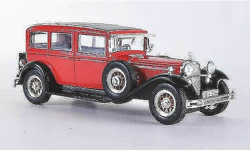 Mercedes 460 Base 1/43 WhiteBox tipo Nurburg (W08) rojo/negro 1929 coche miniatura