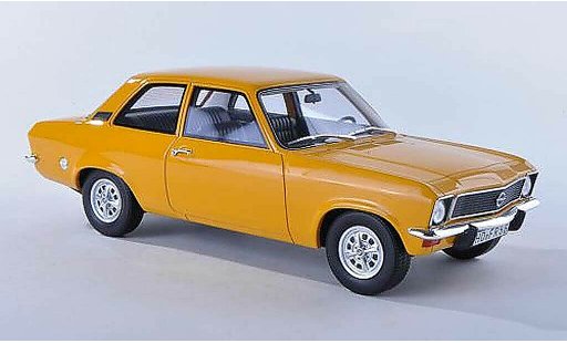 Opel Ascona A Base 1/18 BoS Models negro-amarillo 2-portes limitee edition 1.000 piece 1973 coche miniatura