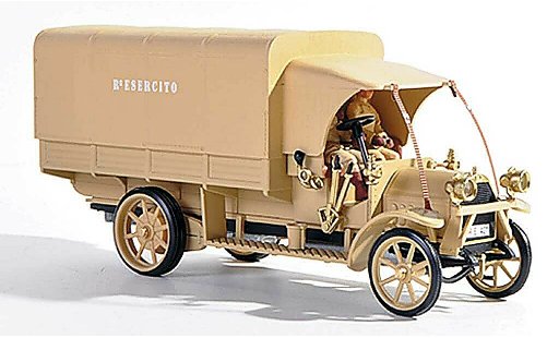 Fiat 18 Autocarro 1/43 Rio BL Italienische Armee Der Konig der Wuste + 2 Figuren 1919 coche miniatura