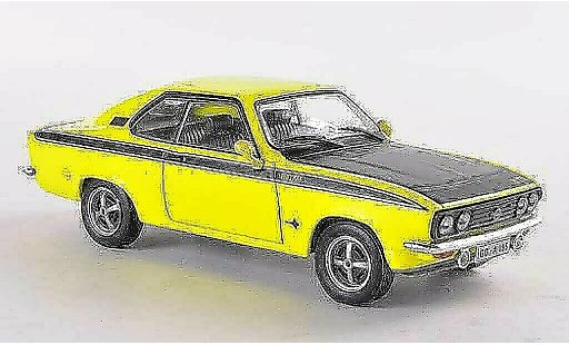 Opel Manta A 1/43 WhiteBox GT/E amarillo/negro coche miniatura