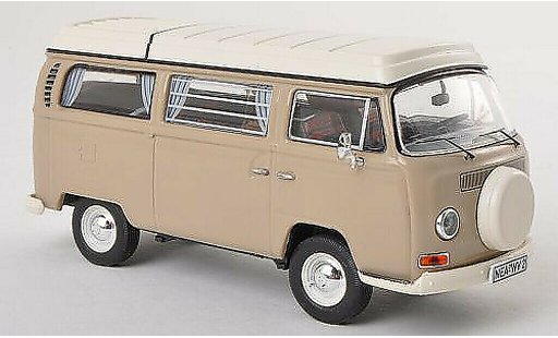 Volkswagen T2 A 1/43 Premium ClassiXXs Camping (neues toit rabattable Ersatzrad) gris coche miniatura