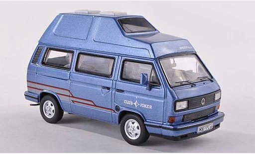 Volkswagen T3 Base 1/43 Premium ClassiXXs Westfalia Clubjoker azul coche miniatura