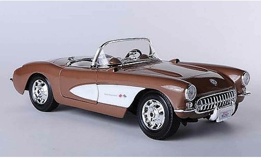 Chevrolet Corvette Convertible 1/18 Maisto C1 (C1) marron/blanco coche miniatura