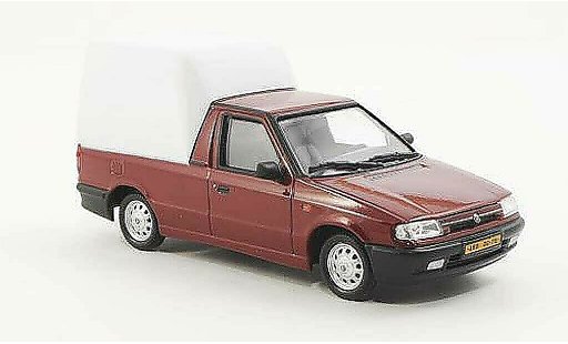 Skoda Felicia Pick-Up 1/43 Abrex rojo/blanco 1996 coche miniatura