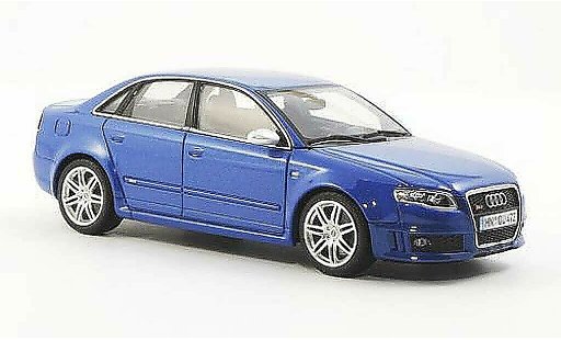 Audi RS4 berline 1/43 Minichamps (tipo B7) azul 2006 coche miniatura
