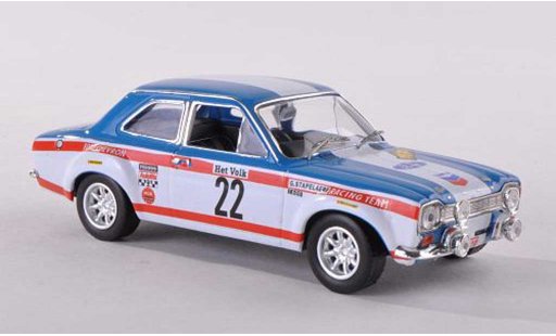Ford Escort MK1 1/43 IXO 1600TC No.22 Chevron Rally Ypres 1970 Stapelaere/Aerts coche miniatura