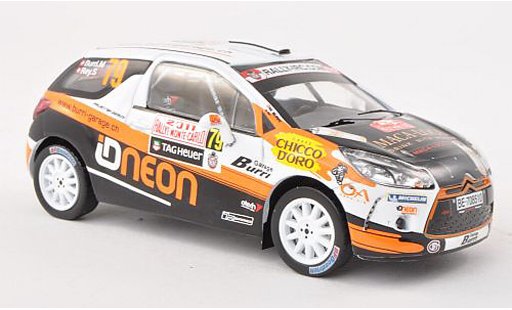 DS Automobiles DS3 R3 1/43 IXO No.79 Burri garage Rally Monte Carlo 2011 M.Burri/S.Rey coche miniatura
