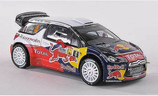 DS Automobiles DS3 WRC 2011 1/43 IXO No.4 Red Bull Monza Rally S.Loeb coche miniatura