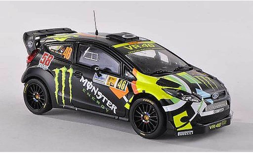 Ford Fiesta WRC 1/43 IXO No.46 Monster Monza Rally 2011 V.Rossi/C.Cassina coche miniatura
