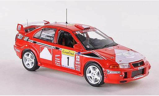 Mitsubishi Lancer Evolution VI 1/43 IXO No.1 Ralliart Rally Monte Carlo 1999 T.Makinen/R.Mannisenmaki coche miniatura