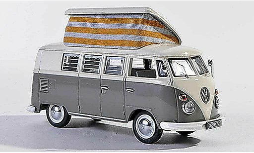Volkswagen T1 Base 1/43 Schuco Campingbus gris/blanco coche miniatura