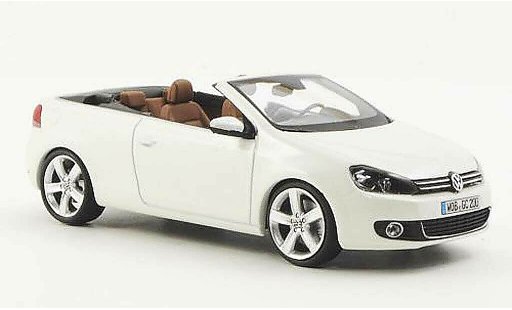 Volkswagen Golf Cabriolet 1/43 Schuco Descapotable blanco 2011 coche miniatura