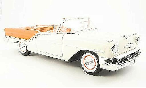 Oldsmobile Super 88 Convertible 1/18 Yat Ming blanco/naranja 1957 coche miniatura