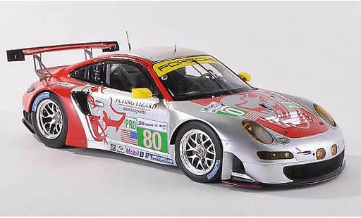 Porsche 911 GT3 RSR 1/43 Spark 2012 No.80 vol Lizard Motorsports 24h Le Mans J.Bergmeister/M.Hozler/P.Long coche miniatura