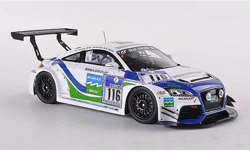 Audi TT rs 1/43 Spark No.116 Besaplast 24h Nurburgring 2012 F.Kovac/M.Tschornia/F.Lesturp/K.Thiim coche miniatura