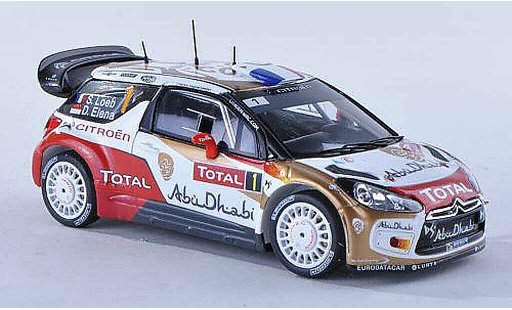 DS Automobiles DS3 WRC 2013 1/43 Spark No.1 Abu Dhabi Rally Monte Carlo S.Loeb/D.Elena coche miniatura