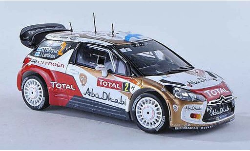 DS Automobiles DS3 WRC 2013 1/43 Spark No.2 Abu Dhabi Rally Monte Carlo M.Hirvonen/J.Lehtinen coche miniatura