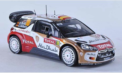 DS Automobiles DS3 WRC 2013 1/43 Spark No.10 Abu Dhabi Rally Monte Carlo D.Sordo/C.Del Barrio coche miniatura