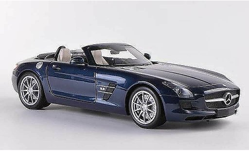 Mercedes SLS Roadster 1/18 Minichamps AMG azul 2011 coche miniatura