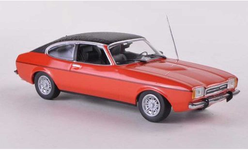 Ford Capri MK2 1/43 Minichamps MkII rojo/matenegro 1974 coche miniatura