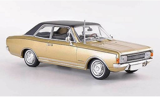 Opel Commodore A 1/43 Minichamps gold/negro 1966 coche miniatura