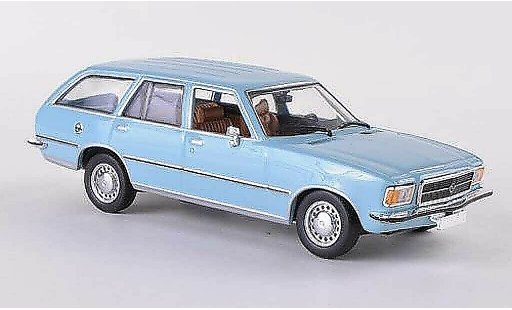 Opel Rekord D 1/43 Minichamps Caravan azul 1975 coche miniatura