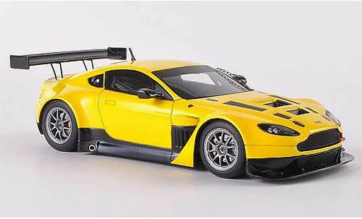 Aston Martin V12 GT3 Vantage course 1/43 Minichamps GT3 Vantage amarillo Plain Body Version coche miniatura