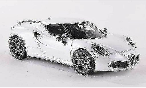 Alfa Romeo 4C launch edition 1/43 Look Smart mate-blanco 2013 coche miniatura