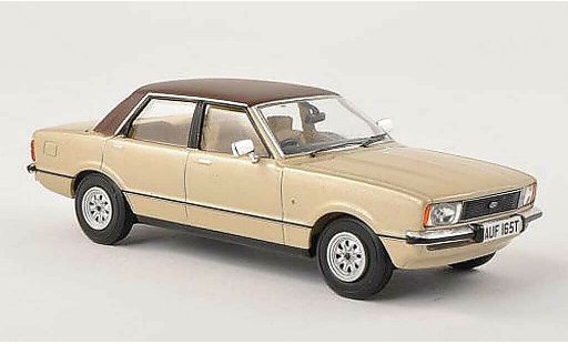 Ford Cortina Ghia 1/43 Vanguards MkIV 2.0 beige/lumineuses-brun RHD coche miniatura