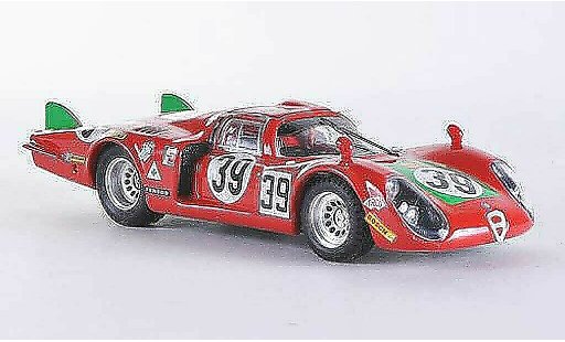 Alfa Romeo 33.2 coda lunga 1/43 Best 1968 Le Mans No.39 Giunti/Galli coche miniatura